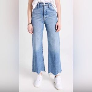 NWT Mother Jeans The Tomcat Roller Chew Hem High Rise Wide Leg Jeans Sz 25